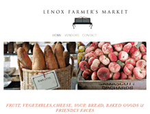 Tablet Screenshot of lenoxfarmersmarket.com